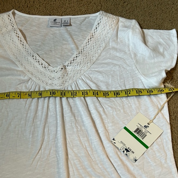 Caribbean Joe Woman’s White Shirt NWT Large - Picture 3 of 7